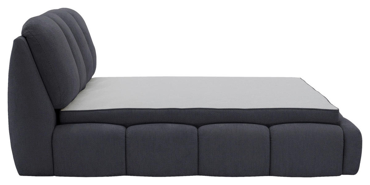 POLSTERBETT 180/200 cm,  in Anthrazit, gepolstertes Kopfteil, Lattenrost, Bettkasten,  - Anthrazit/Schwarz, Design, Holz/Kunststoff (180/200cm) - Chameo