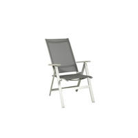 GARTENKLAPPSESSEL Aluminium Graphitfarben, Platinfarben  - Platinfarben/Graphitfarben, Basics, Metall (61/113/67cm) - Acamp