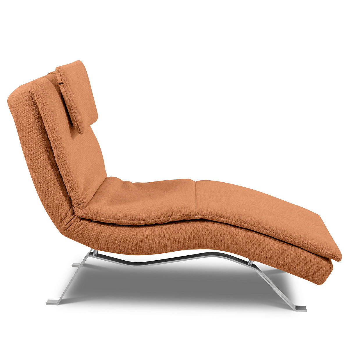 RELAXLIEGE in Chenille Rostfarben  - Rostfarben/Silberfarben, Design, Textil/Metall (65/95/171cm) - Celina Home