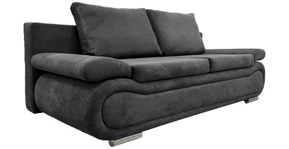 SCHLAFSOFA Jacquard Anthrazit  - Chromfarben/Anthrazit, Design, Textil (200/78/90cm) - Venda