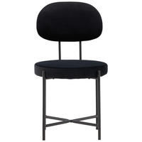 STOL stål sammet  - svart, Design, metall/textil (50/89/60cm) - Niels Andersson