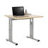 SCHREIBTISCH Silberfarben, Ahornfarben - Silberfarben/Ahornfarben, KONVENTIONELL, Metall (80/65 (85)/80cm) SCHREIBTISCH Silberfarben, Ahornfarben - Silberfarben/Ahornfarben, KONVENTIONELL, Metall (80/65 (85)/80cm)