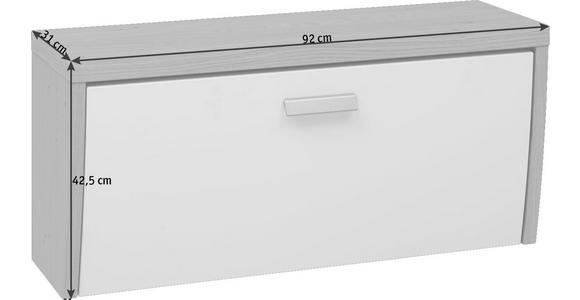 GARDEROBENBANK Wildeiche furniert Eichefarben, Weiß - Eichefarben/Alufarben, Design, Holz/Metall (92/42,5/31cm) - Dieter Knoll