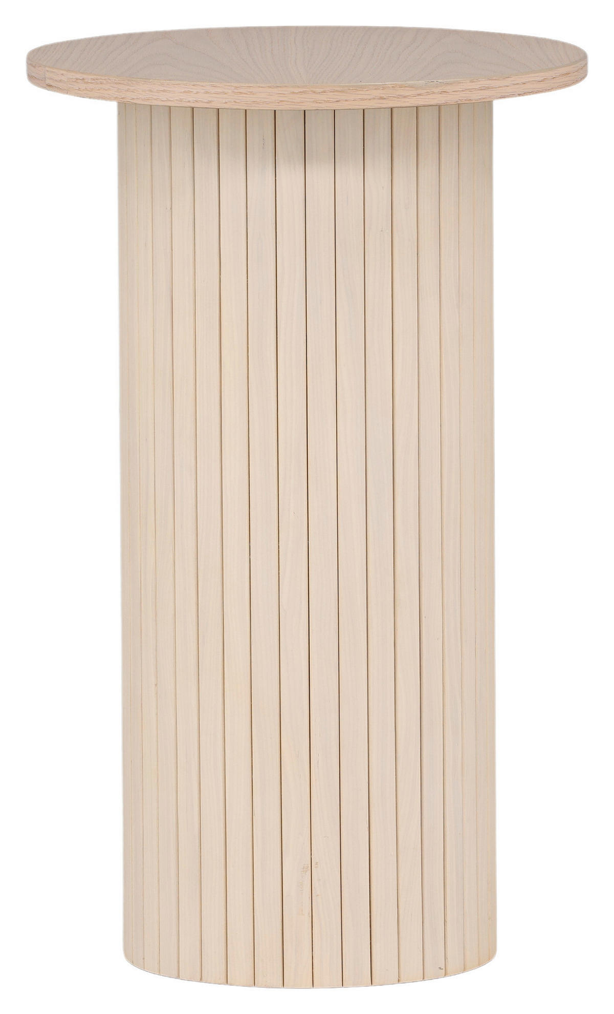 BEISTELLTISCH 40/40/65 cm Weiß, Beige rund  - Beige/Weiß, Design, Holzwerkstoff (40/40/65cm) - Livetastic