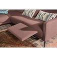 ECKSOFA in Flachgewebe Hellrot  - Hellrot/Anthrazit, Design, Textil/Metall (230/254cm) - Ambiente