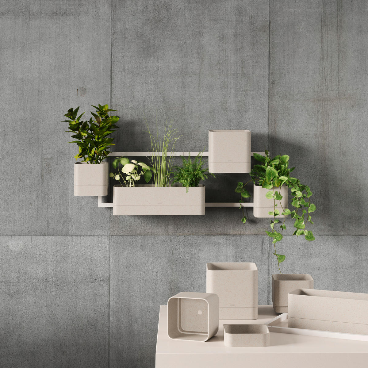 PFLANZENTOPF   - Multicolor, Basics, Naturmaterialien/Kunststoff (36/18/72cm) - Umbra