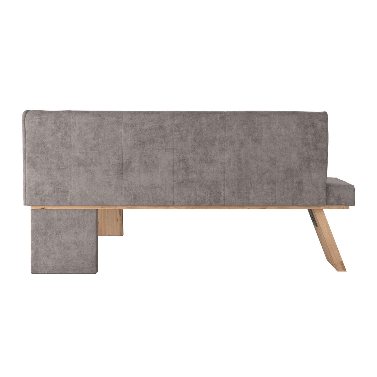 ECKBANK 185/150 cm Webstoff Grau   - Eichefarben/Grau, KONVENTIONELL, Textil (185/150cm) - Livetastic