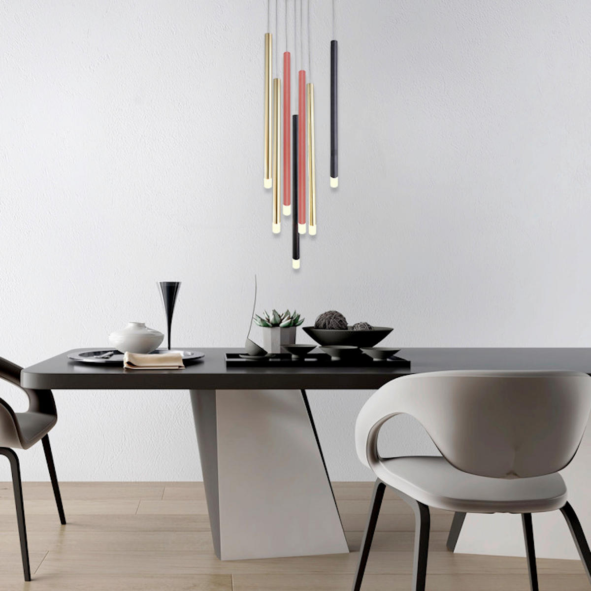 HÄNGELEUCHTE Lungo 150/30/30 cm  - Multicolor, Design, Metall (150/30/30cm)
