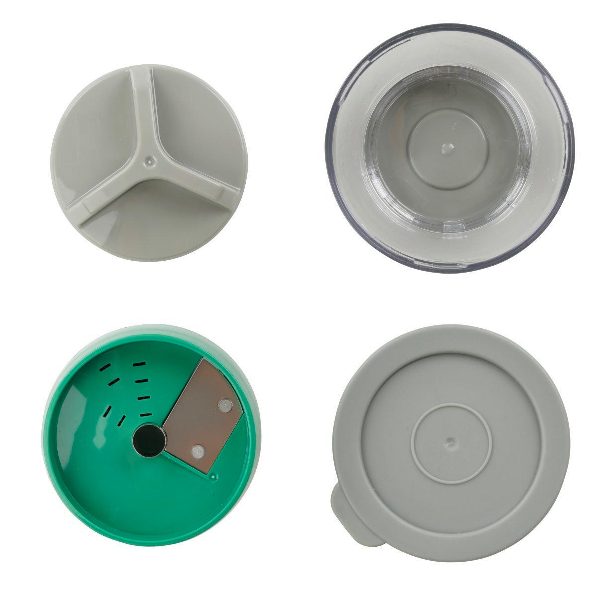 SPIRALSCHNEIDER  - Grau/Grün, Basics, Kunststoff/Metall (9/13cm) - Chefkoch+Fackelmann