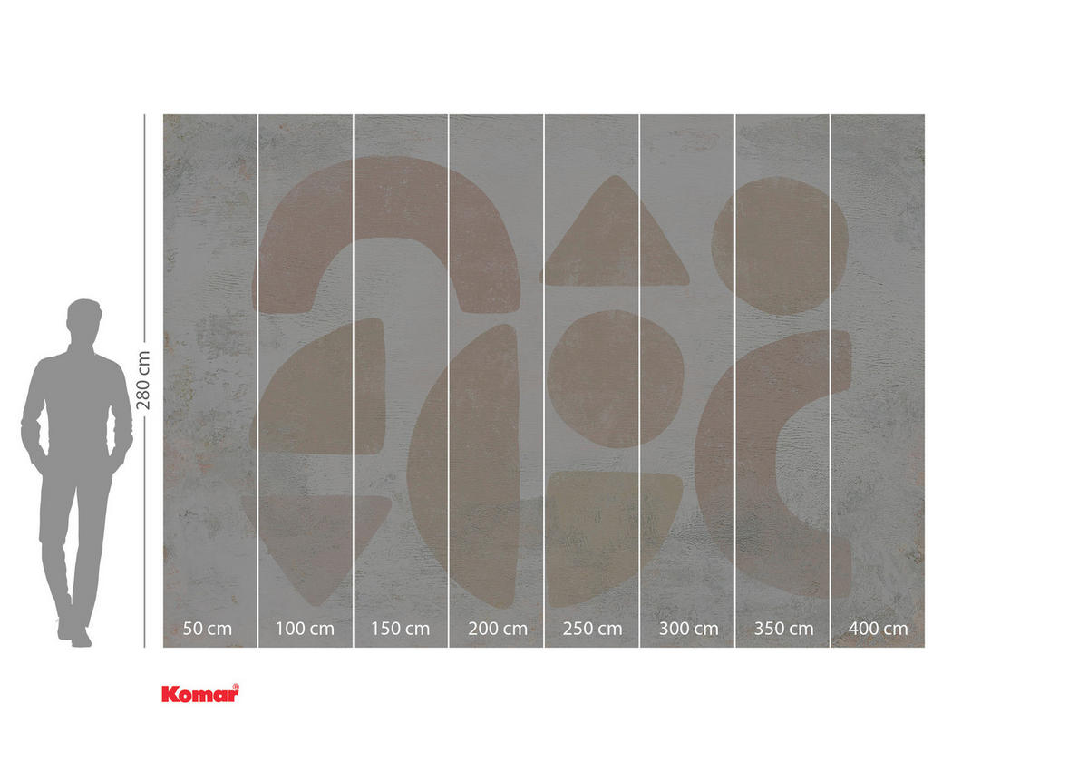 FOTOTAPET 400/280 cm  - vit/brun, Trend, papper (400/280cm) - Komar