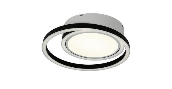 LED-DECKENLEUCHTE - Schwarz/Weiß, Design, Kunststoff/Metall (50.5/10,5cm) - Ambiente