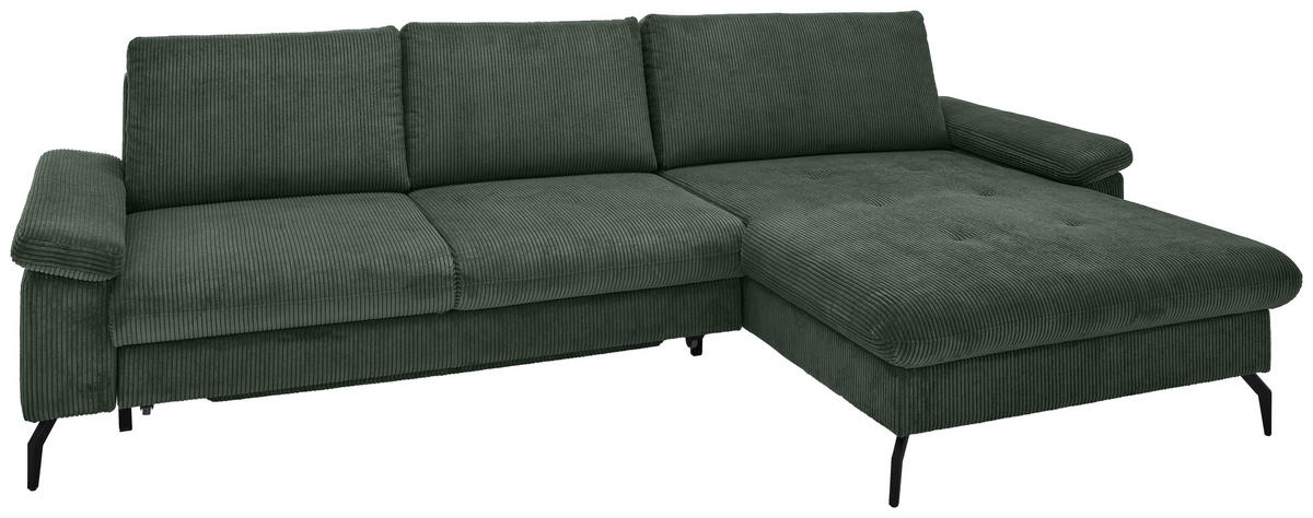 Freisteller von Venda ECKSOFA Olivgrün Cord, Velours.