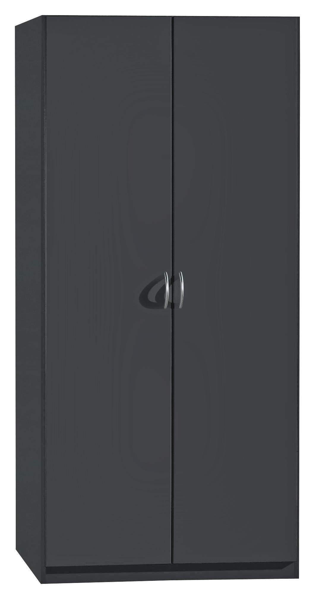 DREHTÜRENSCHRANK 91/197/54 cm 2-türig  - Silberfarben/Grau, Design, Holzwerkstoff/Kunststoff (91/197/54cm) - Boxxx