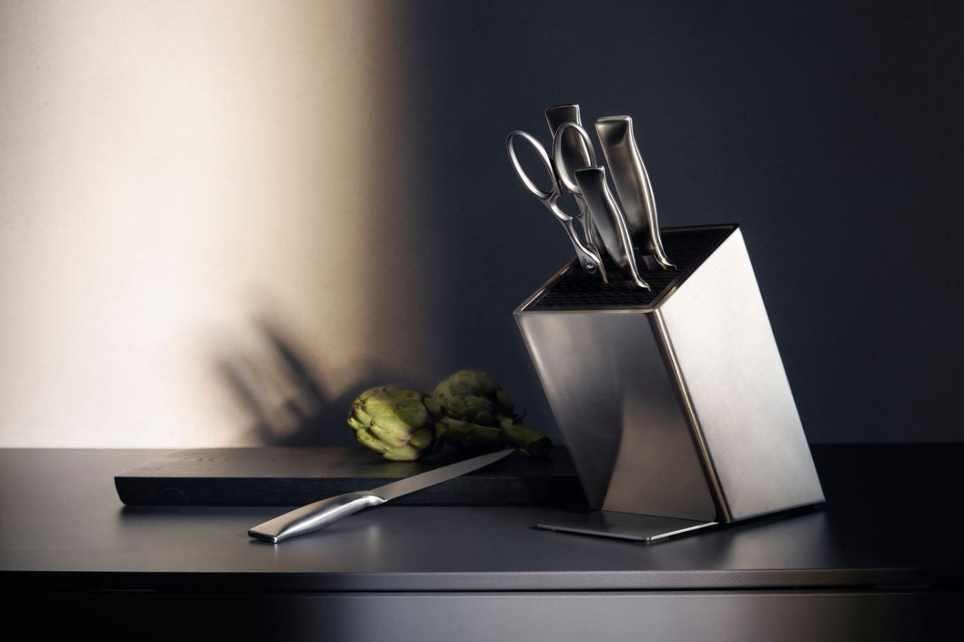 KNIVBLOCK 6 delar Grandgourmet  - stålfärgad, Basics, metall - WMF
