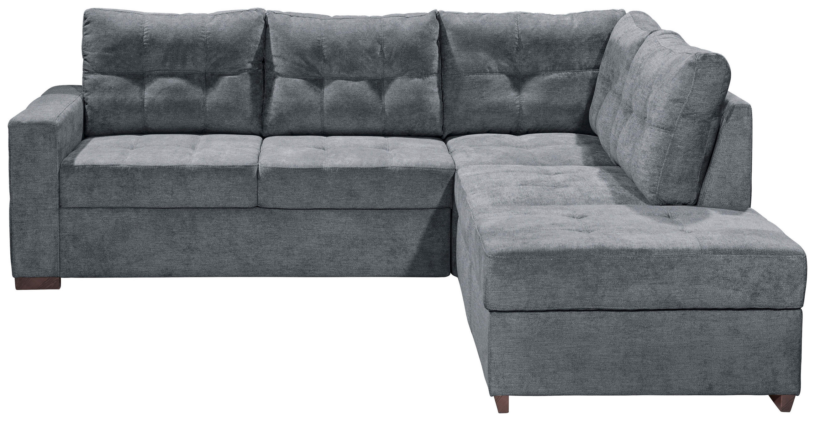 SAROKKANAPÉ textil, faalapú anyag antracit  - fekete/antracit, Basics, műanyag/faalapú anyag (234/213cm) - MID.YOU