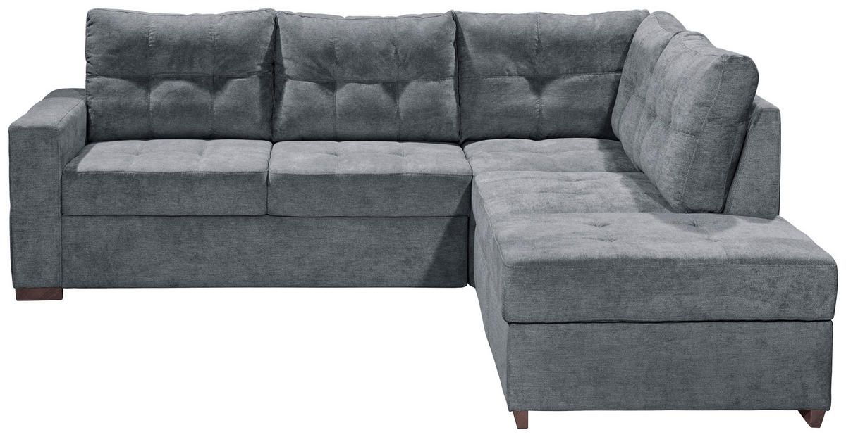 SAROKKANAPÉ textil, faalapú anyag antracit  - fekete/antracit, Basics, műanyag/faalapú anyag (234/213cm) - MID.YOU