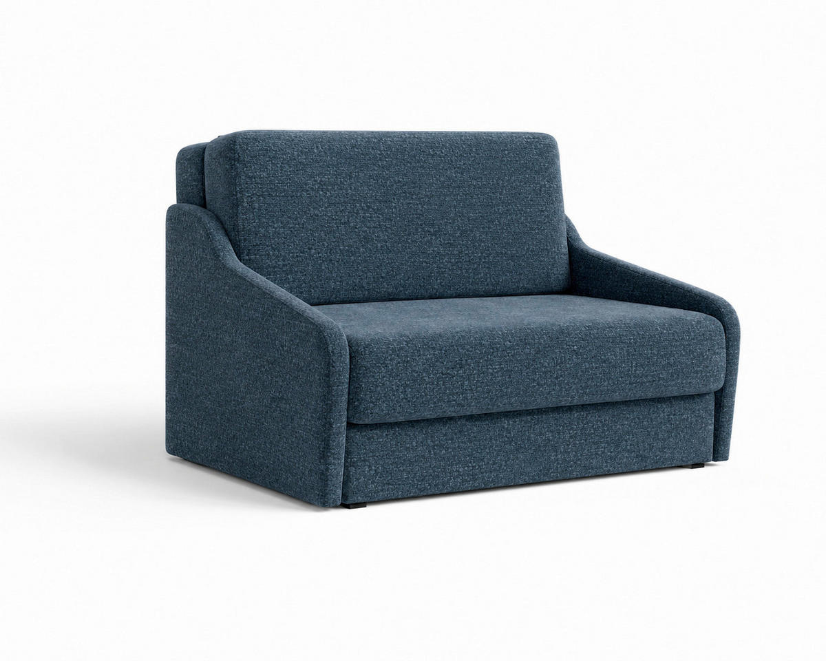 SCHLAFSOFA Dunkelblau  - Schwarz/Dunkelblau, Design, Kunststoff/Textil (136/86/113cm) - MID.YOU
