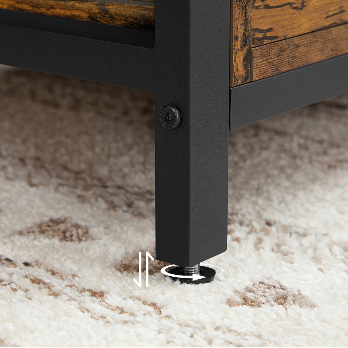 GARDEROBENBANK Vasagle  in 80/50/40 cm  - Schwarz/Braun, Trend, Leder/Holzwerkstoff (80/50/40cm) - Boxxx