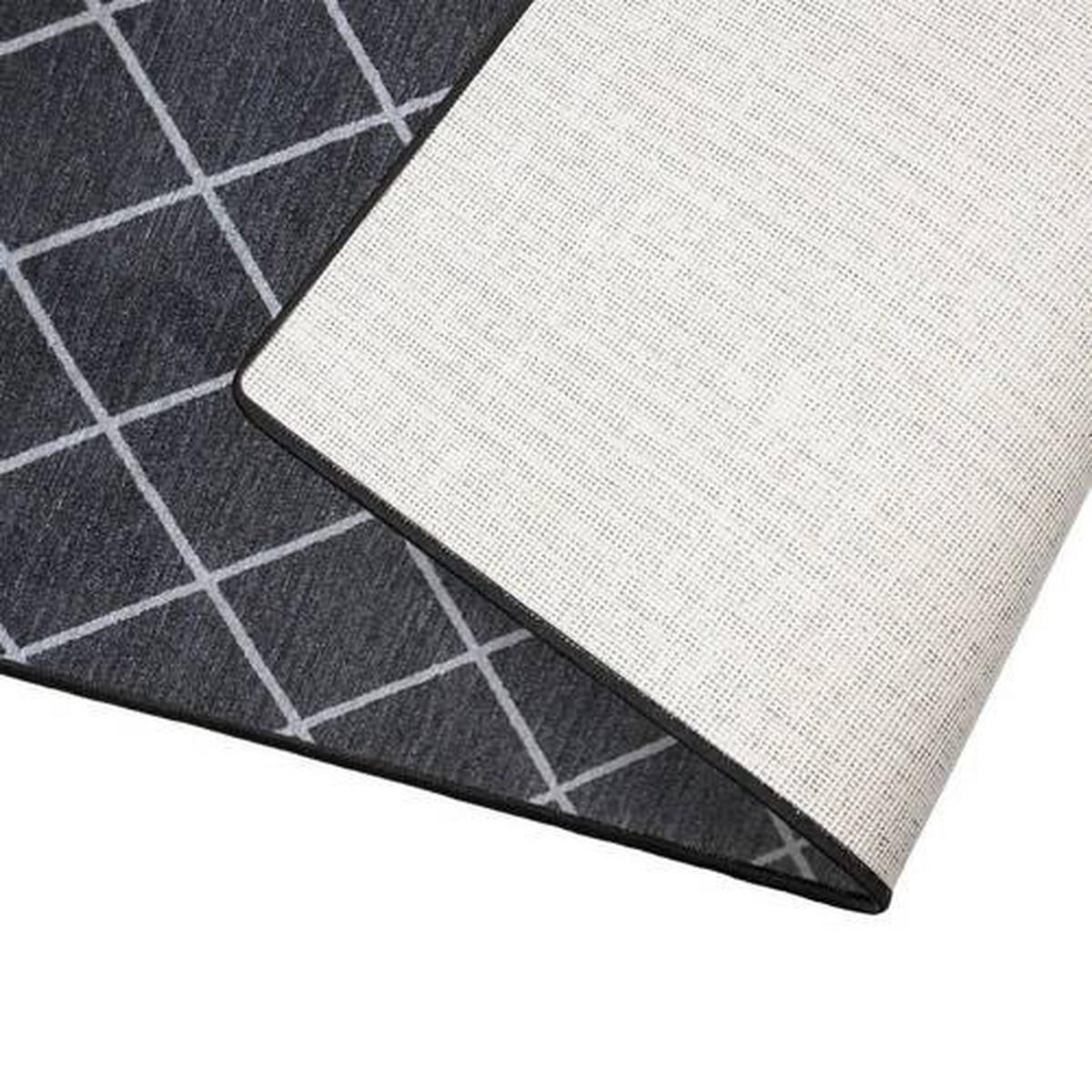 WEBTEPPICH 80/150 cm Cosenza Schwarz, Weiß  - Schwarz/Weiß, Design, Kunststoff/Textil (80/150cm)