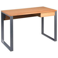 SCHREIBTISCH 120/60/75 cm  in Schwarz, Kernbuche  - Schwarz/Kernbuche, Natur, Holz/Metall (120/60/75cm) - Livetastic