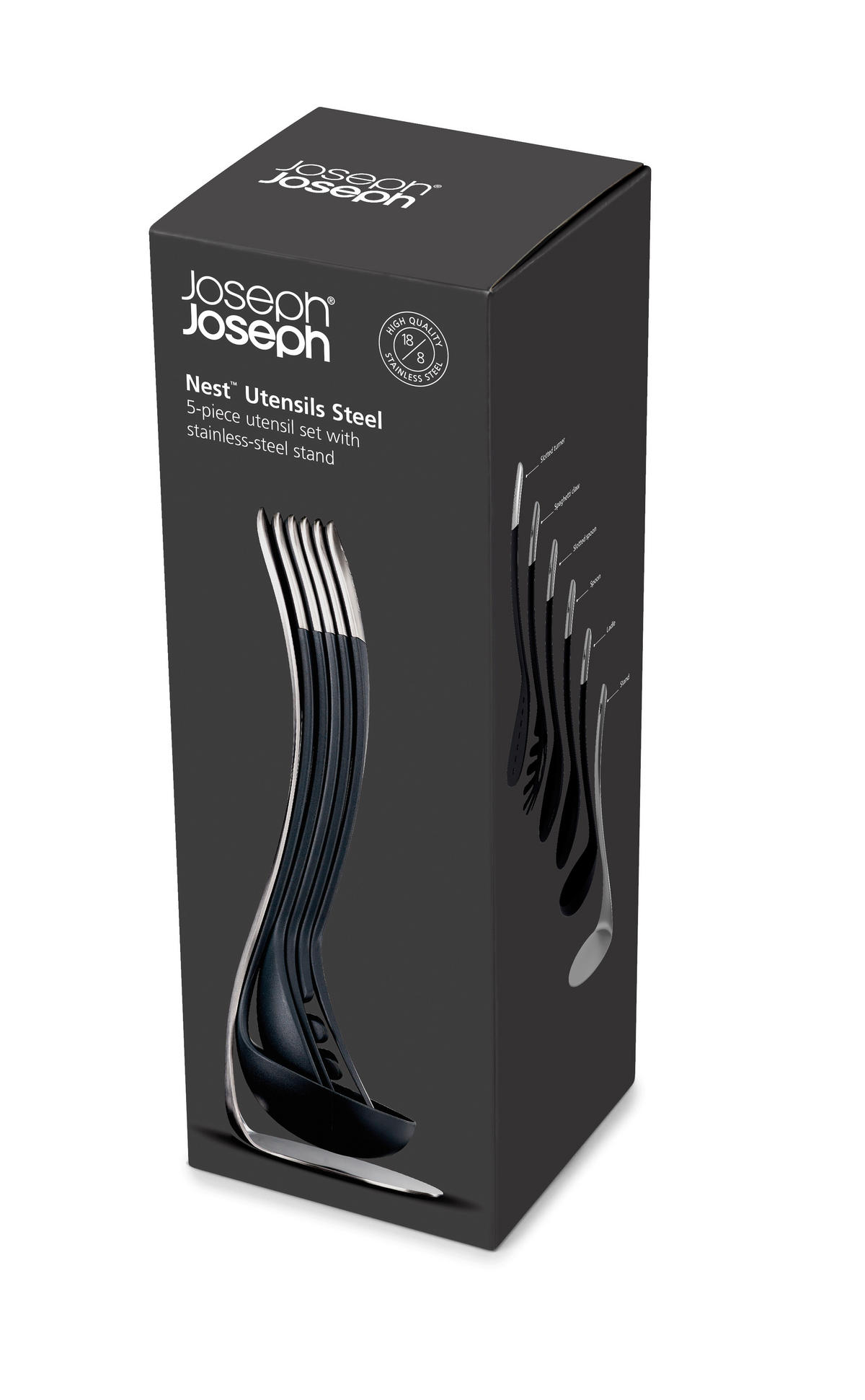 KÜCHENHELFERSET Nest  - Grau, Basics, Kunststoff/Metall (12/12/33,5cm) - Joseph Joseph