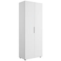 MEHRZWECKSCHRANK 68,8/198,3/37,1 cm  in Weiß Hochglanz  - Weiß Hochglanz/Schwarz, Design, Holzwerkstoff/Kunststoff (68,8/198,3/37,1cm) - Carryhome