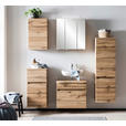 MIDISCHRANK 40/130/35 cm - Eiche Wotan/Silberfarben, Natur, Holzwerkstoff/Kunststoff (40/130/35cm) - Xora