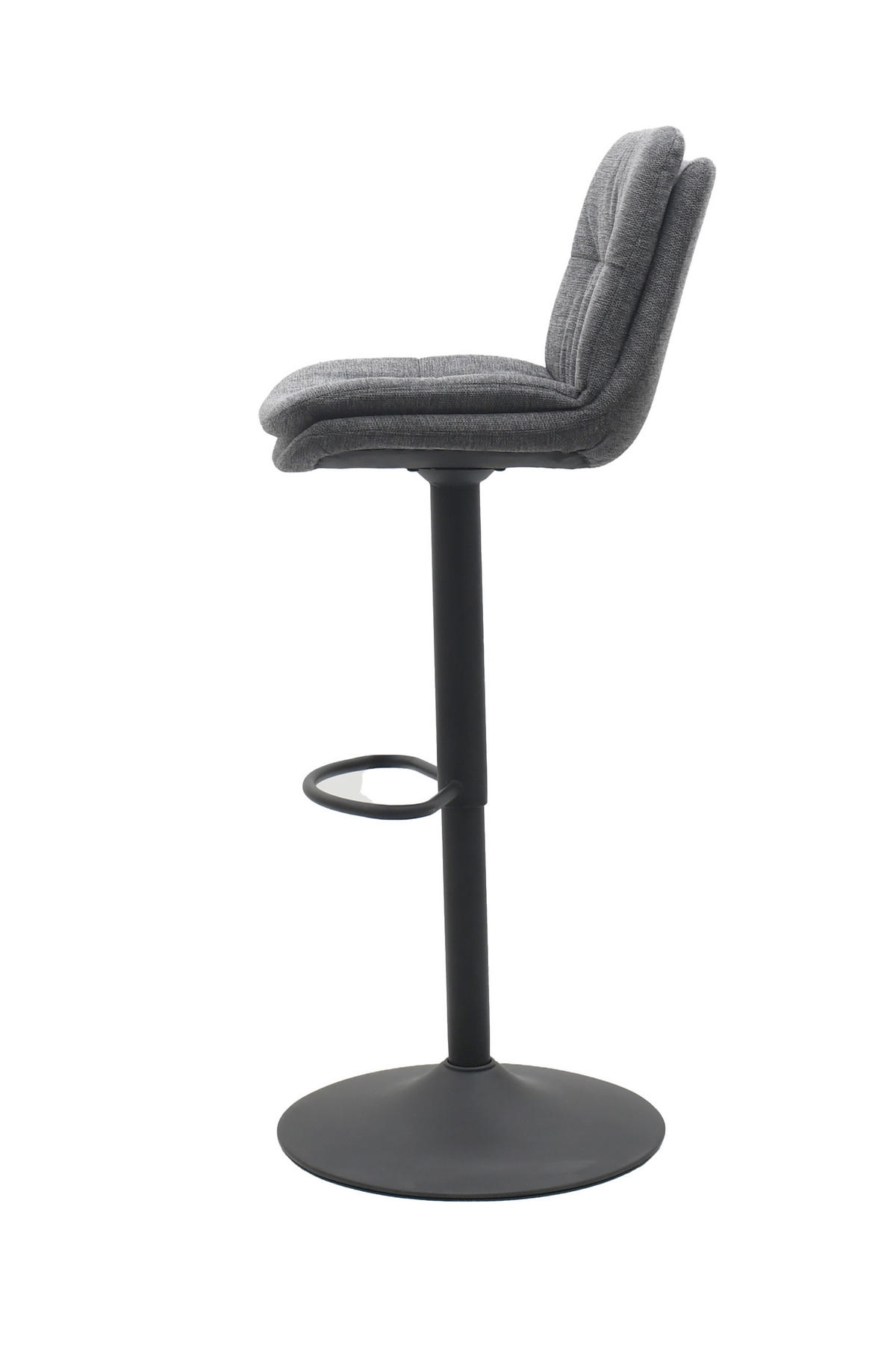 BARHOCKER-SET in Dunkelgrau  - Dunkelgrau/Schwarz, MODERN, Textil/Metall (47/94-110/55cm) - Livetastic