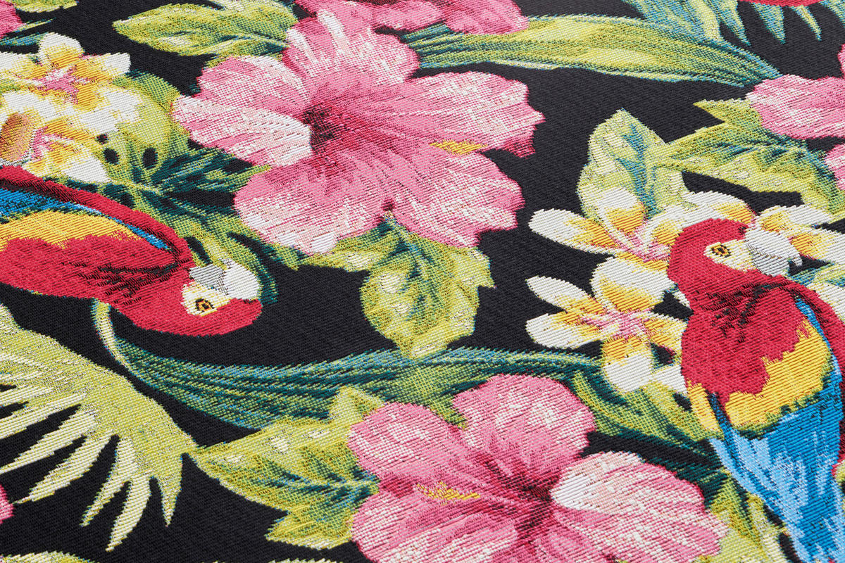 OUTDOORTEPPICH 80/165 cm Flair Multicolor, Schwarz  - Multicolor/Schwarz, Design, Kunststoff (80/165cm) - Hanse Home