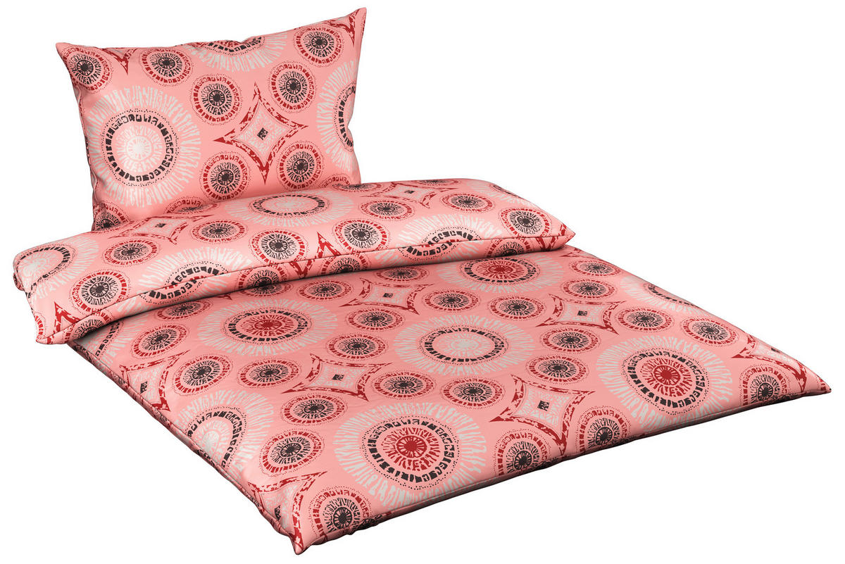 POSTEĽNÁ BIELIZEŇ, satén, ružová, 140/220 cm - ružová, Konventionell, textil (140/220cm) - Esposa