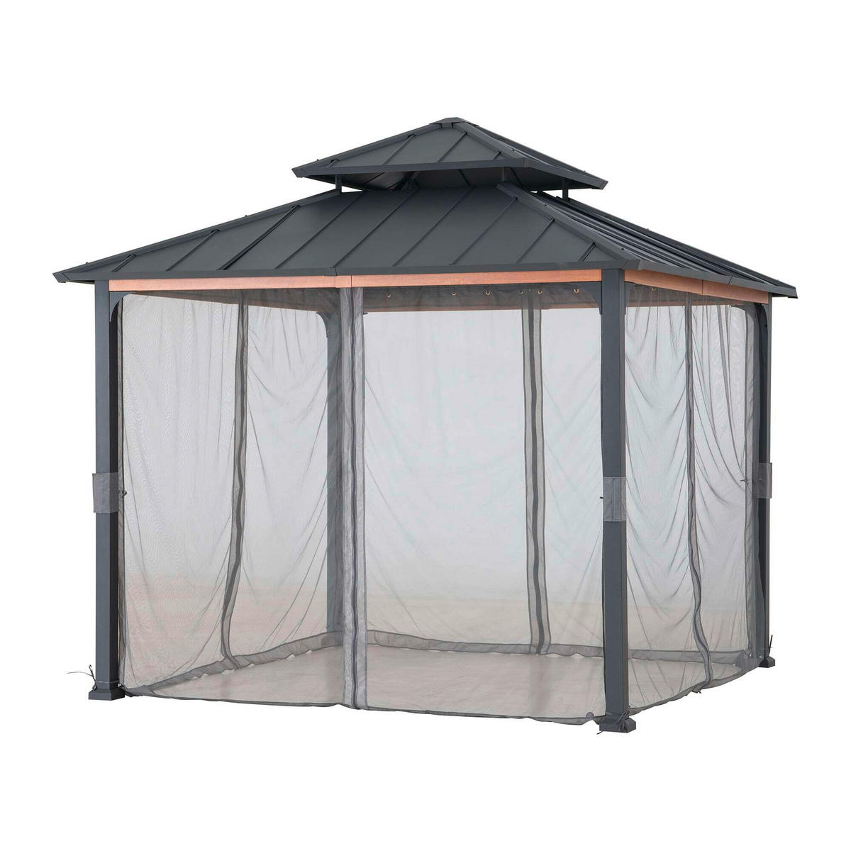 PAVILLON-SEITENTEIL   - Grau, Basics, Textil (265/221cm) - Modante