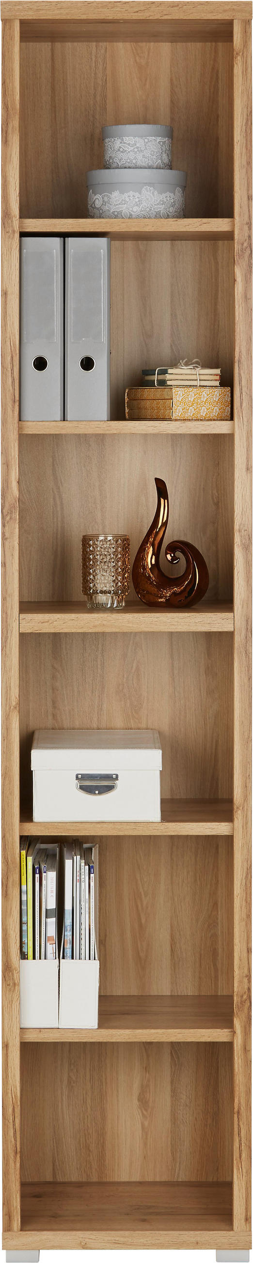 REGAL Eichefarben  - Eichefarben/Silberfarben, MODERN, Holzwerkstoff (44/218/36cm) - Xora