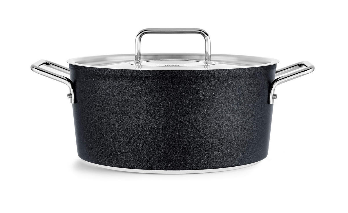 KOCHTOPF 4,9 l  - Schwarz, Basics, Metall - Fissler