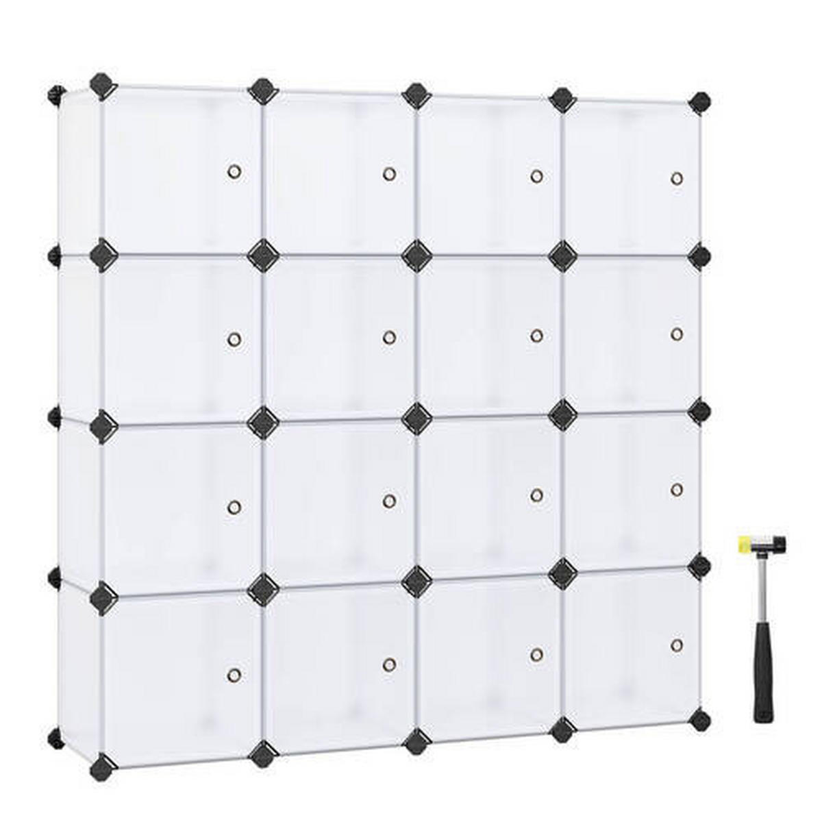 REGALKOMBINATION - Weiß, Basics, Kunststoff/Metall (16x30/30/31cm) - Boxxx