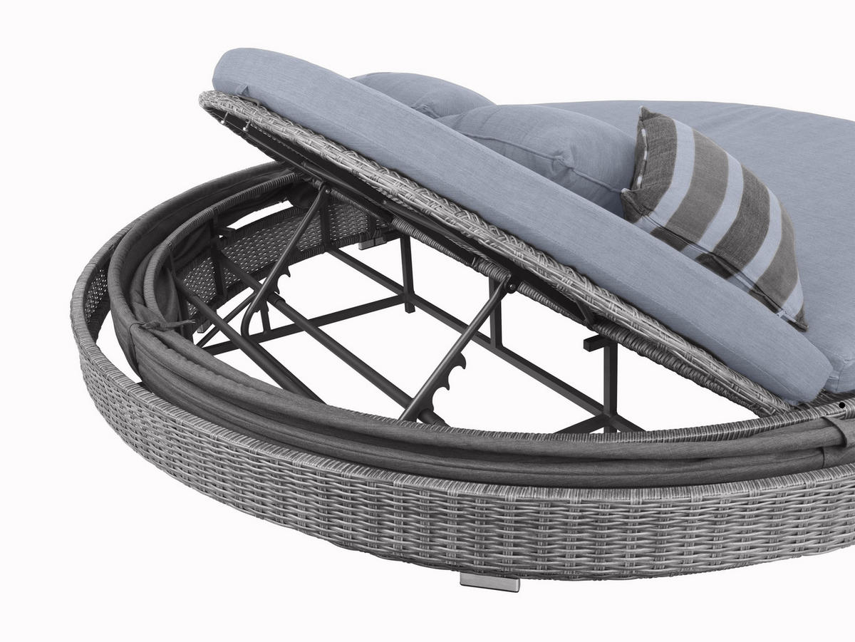 Pat Terasă 218/127/218 cm  - gri, Romantik / Landhaus, plastic/metal (218/127/218cm) - Amatio