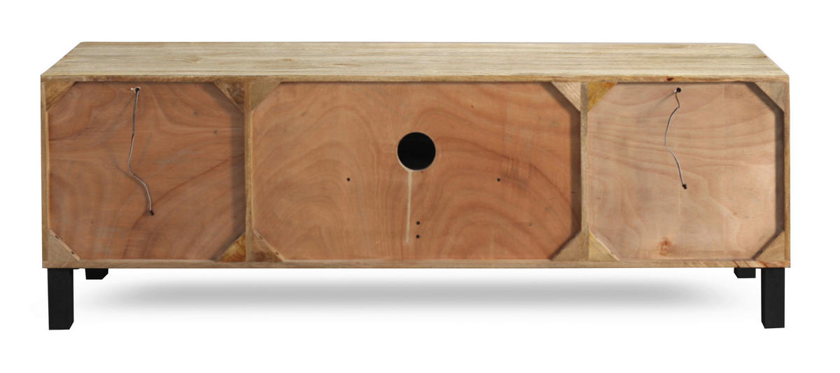 LOWBOARD  175/60/42 cm 2 Schublade(n) Typenauswahl, stehend, handgemacht  - Graubraun/Schwarz, LIFESTYLE, Glas/Holz (175/60/42cm) - Landscape