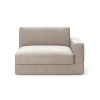 SOFAELEMENT FABIO E Flachgewebe Greige  - Greige/Schwarz, MODERN, Kunststoff/Textil (132/87/108cm) - Sit & More