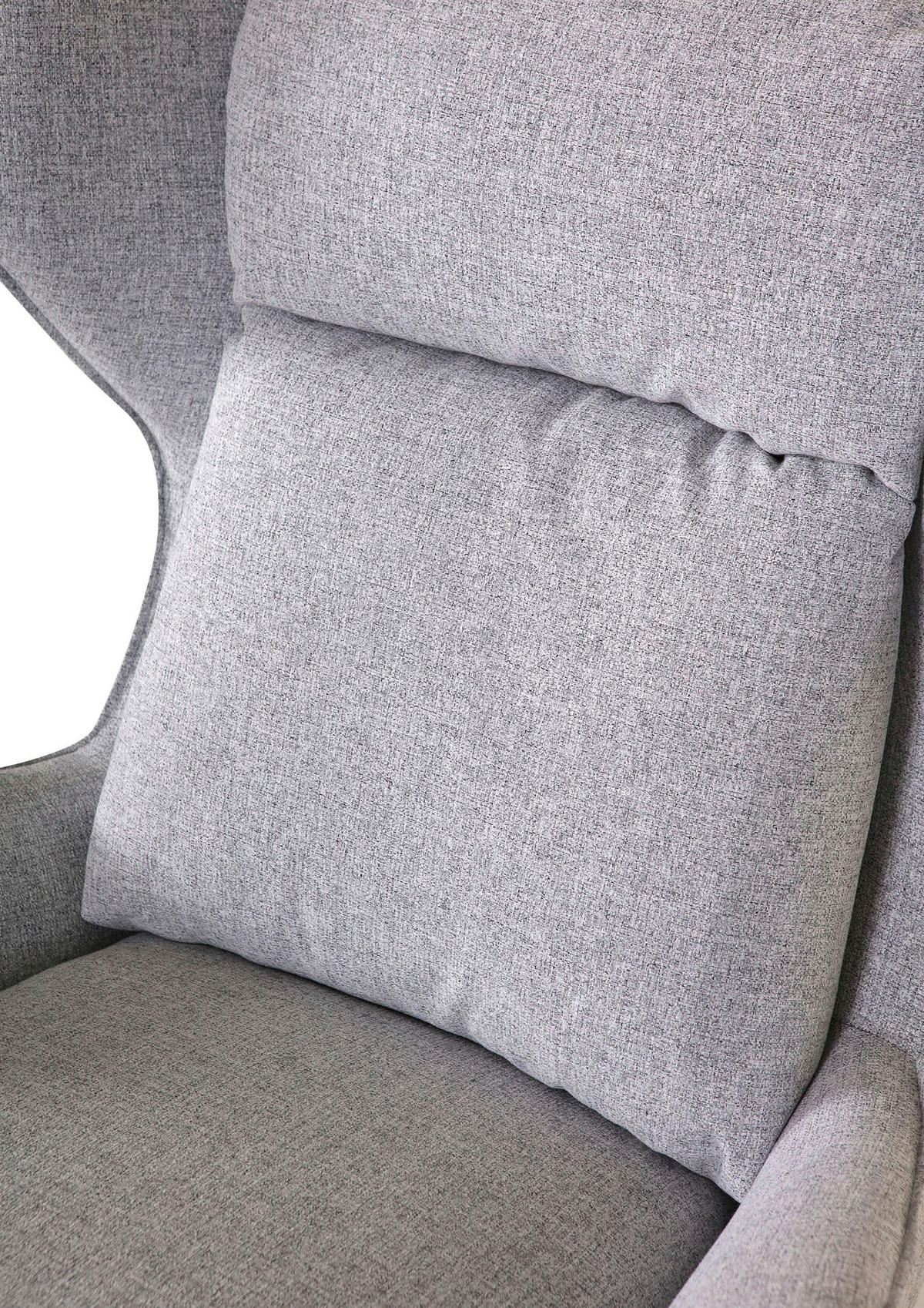 ÖRONLAPPSFÅTÖLJ i flatväv ljusgrå  - ljusgrå/svart, Design, metall/textil (83/106/89cm)