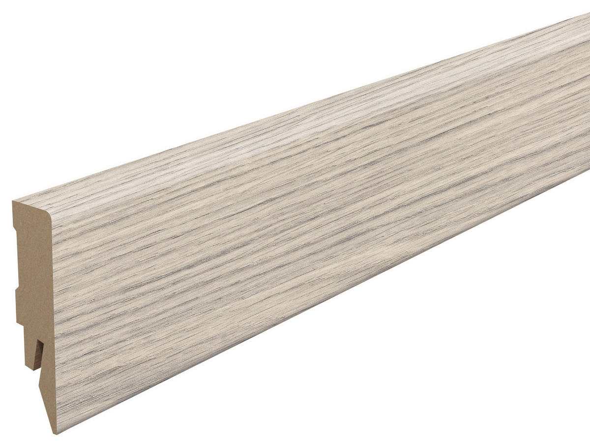 SOCKELLEISTE Eiche hellgrau Hellgrau  - Hellgrau, KONVENTIONELL, Holzwerkstoff (240/1.4/5.8cm) - Egger Holzwerkstoffe