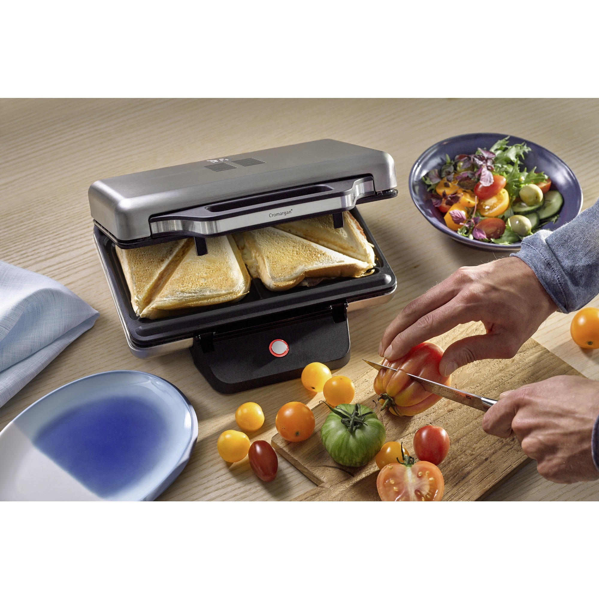 SANDWICHTOASTER Lono - Edelstahlfarben, Basics, Metall (29,5/27,5/11,5cm) - WMF