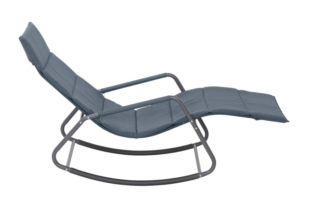 GARTEN-RELAXLIEGE 57/81/143 cm  - Blaugrau, KONVENTIONELL, Kunststoff/Textil (57/81/143cm) - Siena Garden
