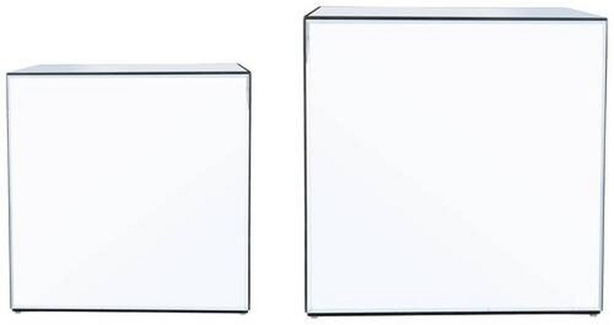 SET DE TABLES BASSES in Glas, Holzwerkstoff 40/50/40/50/40/47 cm  - Klar, Design, Glas/Holzwerkstoff (40/50/40/50/40/47cm) - MID.YOU