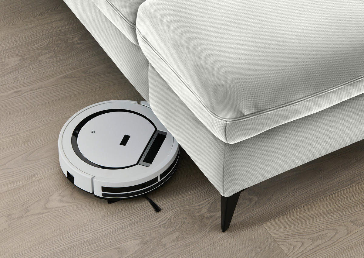 ECKSOFA Chenille Ecru  - Ecru/Schwarz, Design, Textil/Metall (198/288cm) - Beldomo Style