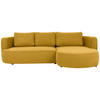 ECKSOFA in Webstoff Currygelb  - Currygelb/Schwarz, Modern, Kunststoff/Textil (284/183cm) - Welnova