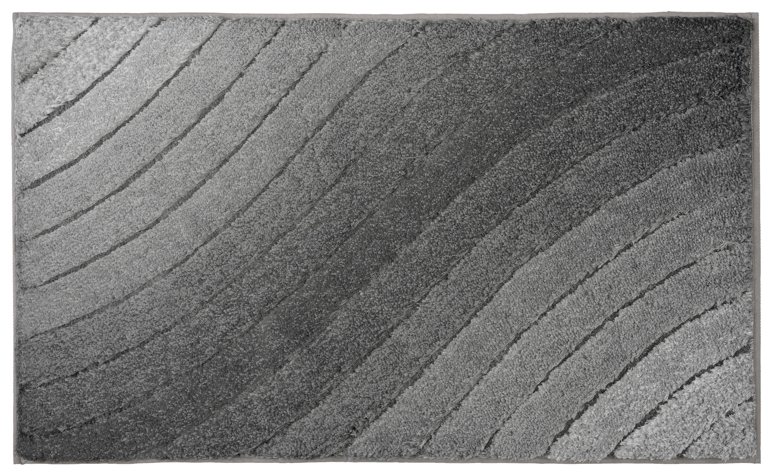 BADTEPPICH Anthrazit 70/120 cm  - Anthrazit, KONVENTIONELL, Kunststoff/Textil (70/120cm) - Kleine Wolke