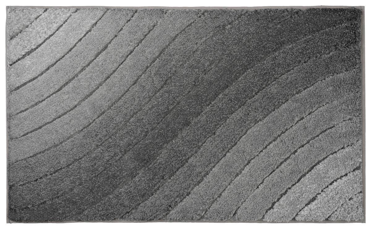 BADTEPPICH Tender Anthrazit 70/120 cm  - Anthrazit, KONVENTIONELL, Kunststoff/Textil (70/120cm) - Kleine Wolke