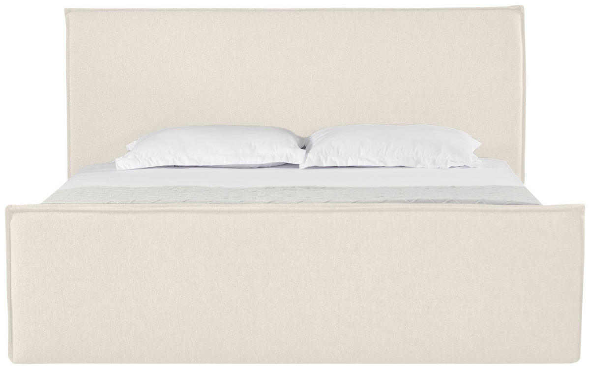 POLSTERBETT Lattenrost, Bettkasten Creme 180/200 cm  - Creme/Schwarz, MODERN, Holz/Kunststoff (180/200cm) - Livetastic