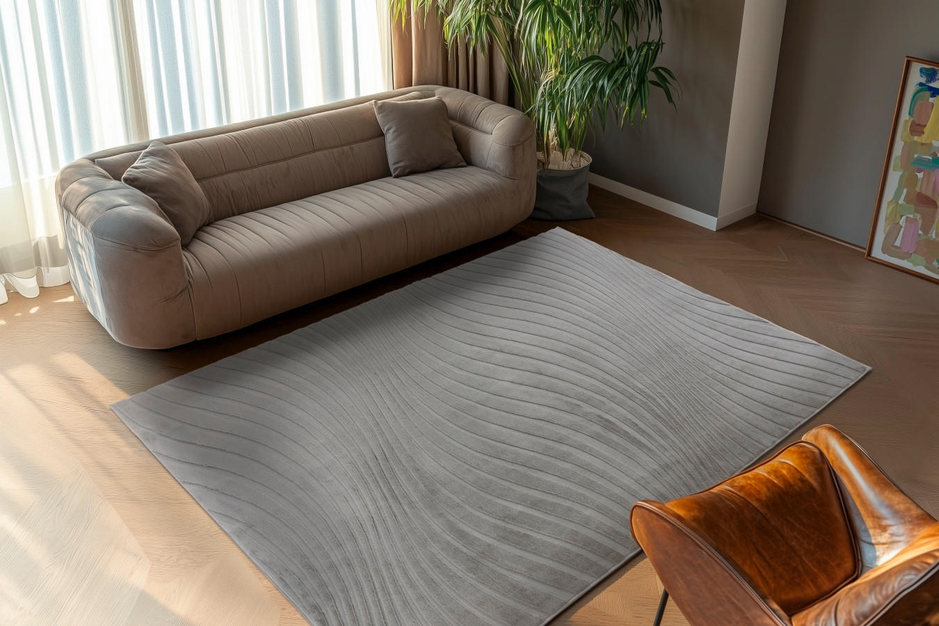 TKANA PREPROGA      80/150 cm    tkano  srebrne barve  - srebrne barve, Basics, tekstil (80/150cm)