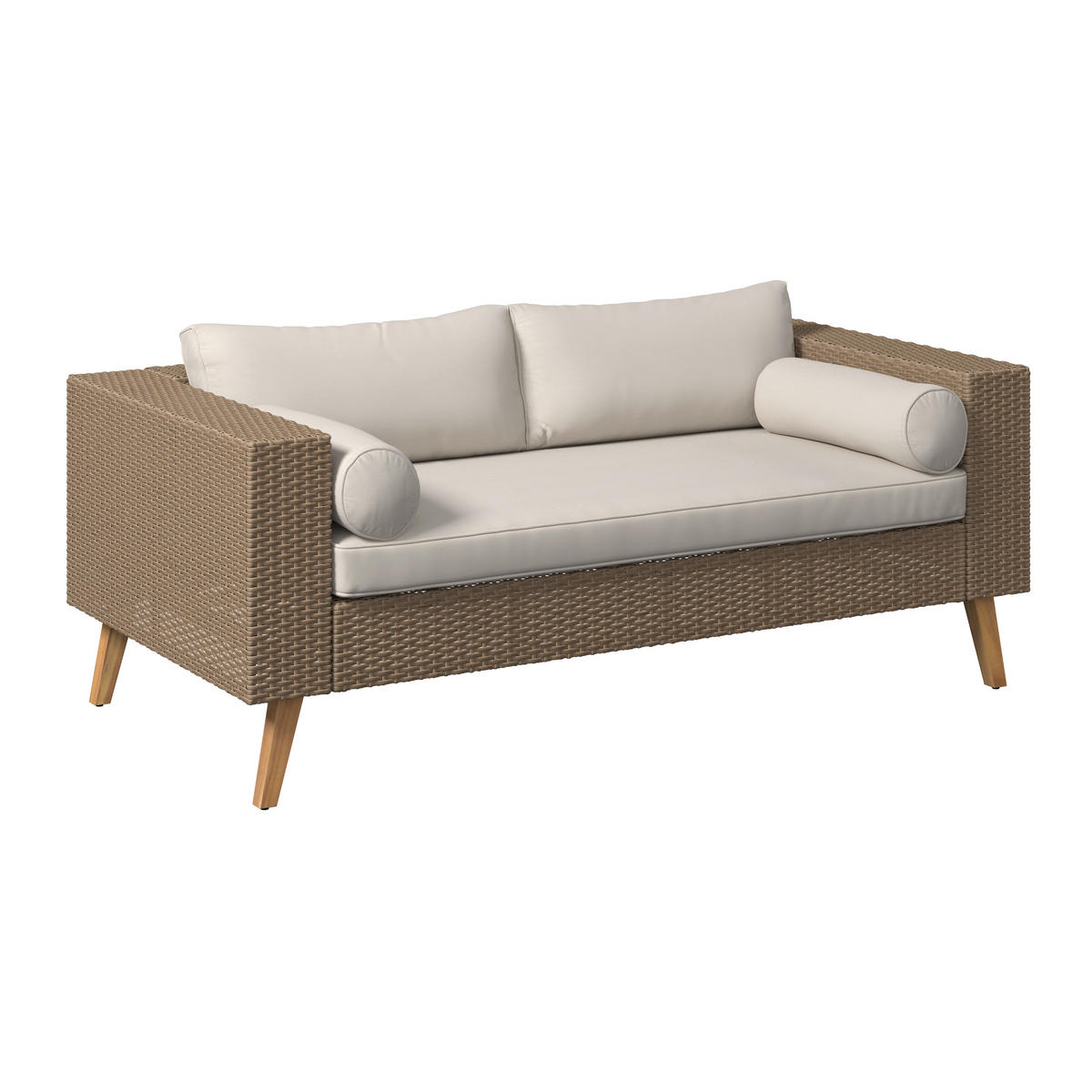 GARTENSET  - Beige, Natur, Textil/Metall (165,5/64/86cm) - Ambia Garden