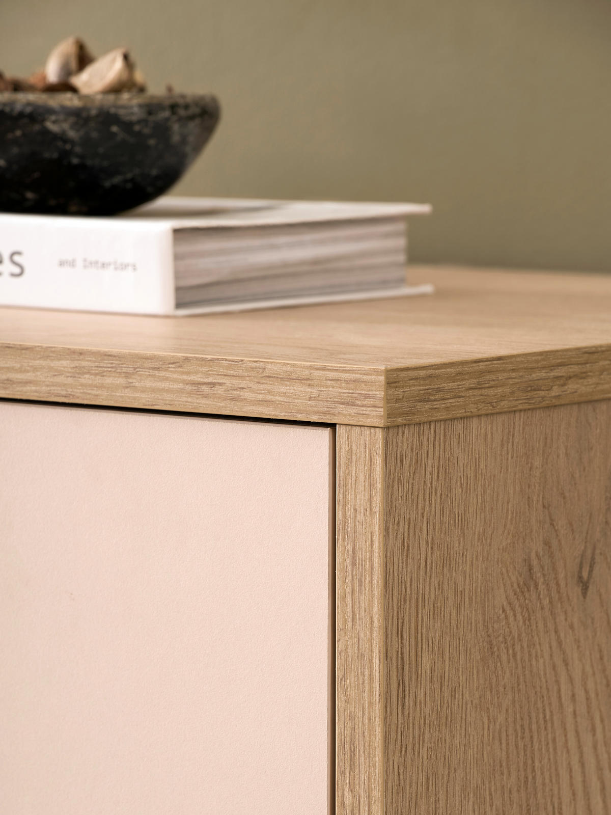 HIGHBOARD , 115/140/40 cm,  - Kaschmir/Eichefarben, Design, Holzwerkstoff/Metall (115/140/40cm) - MID.YOU